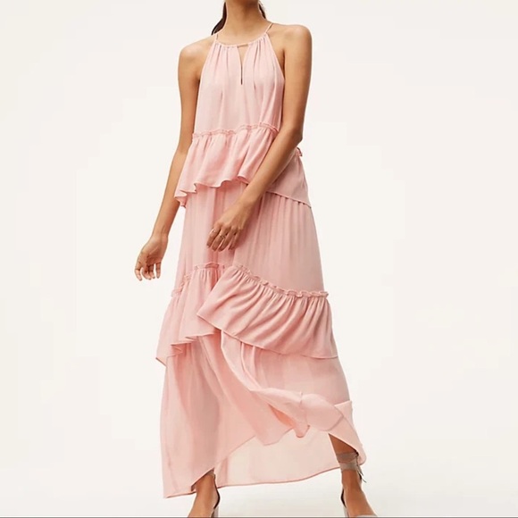 LOFT Dresses & Skirts - LOFT Blush Layered Maxi Dress
